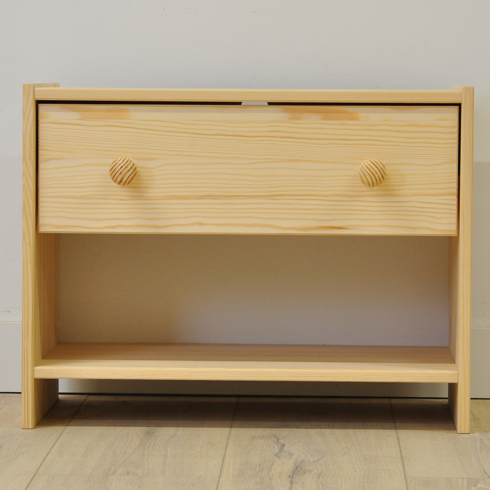 Тумба прикроватная Раст из сосны с ящиком и полкой, 52х30х40 см