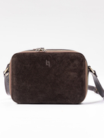 Louis Lefevre Сумка женская натуральная кожа замша через плечо кросс боди коричневая