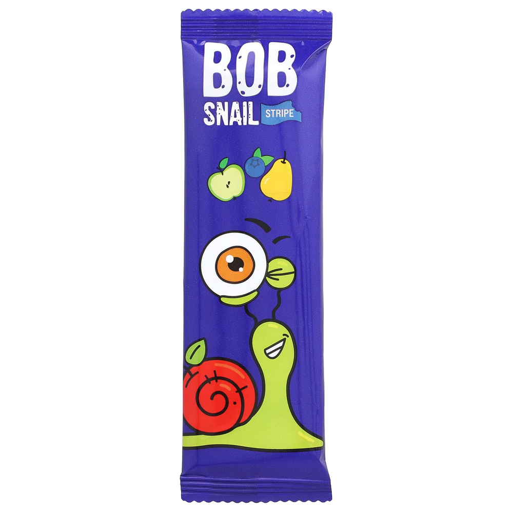 Bob Snail, фруктовая полоска, яблоко, груша и голубика, 6 полосок по 14 г (0,49 унции)