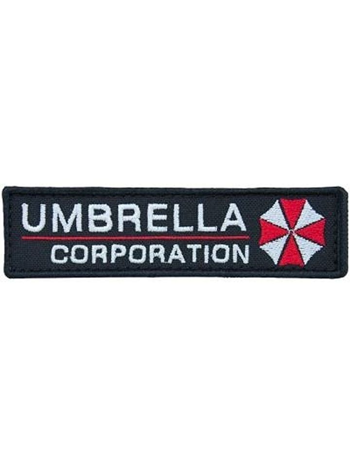 Патч нашивка Umbrella Corporation (Амбрелла) черный кант