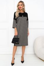 Платье Клариса (бежевый/черный) Р11-1140/6 Nikol (Акция)