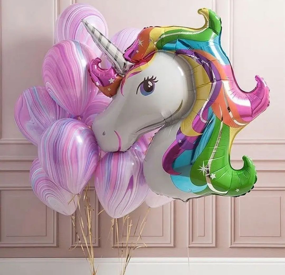 Шар фольгированный Единорог, 39"33 см