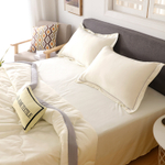 Комплект постельного белья Однотонный Сатин с Одеялом (простынь на резинке) FBR007