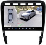 Магнитола для Porsche Cayenne 1 2002-2010 - FarCar BX443M-360 монитор 9.5" 2K QLED на Android 13, 6Гб+128Гб, CarPlay, 4G SIM-слот, 4 камеры в комплекте