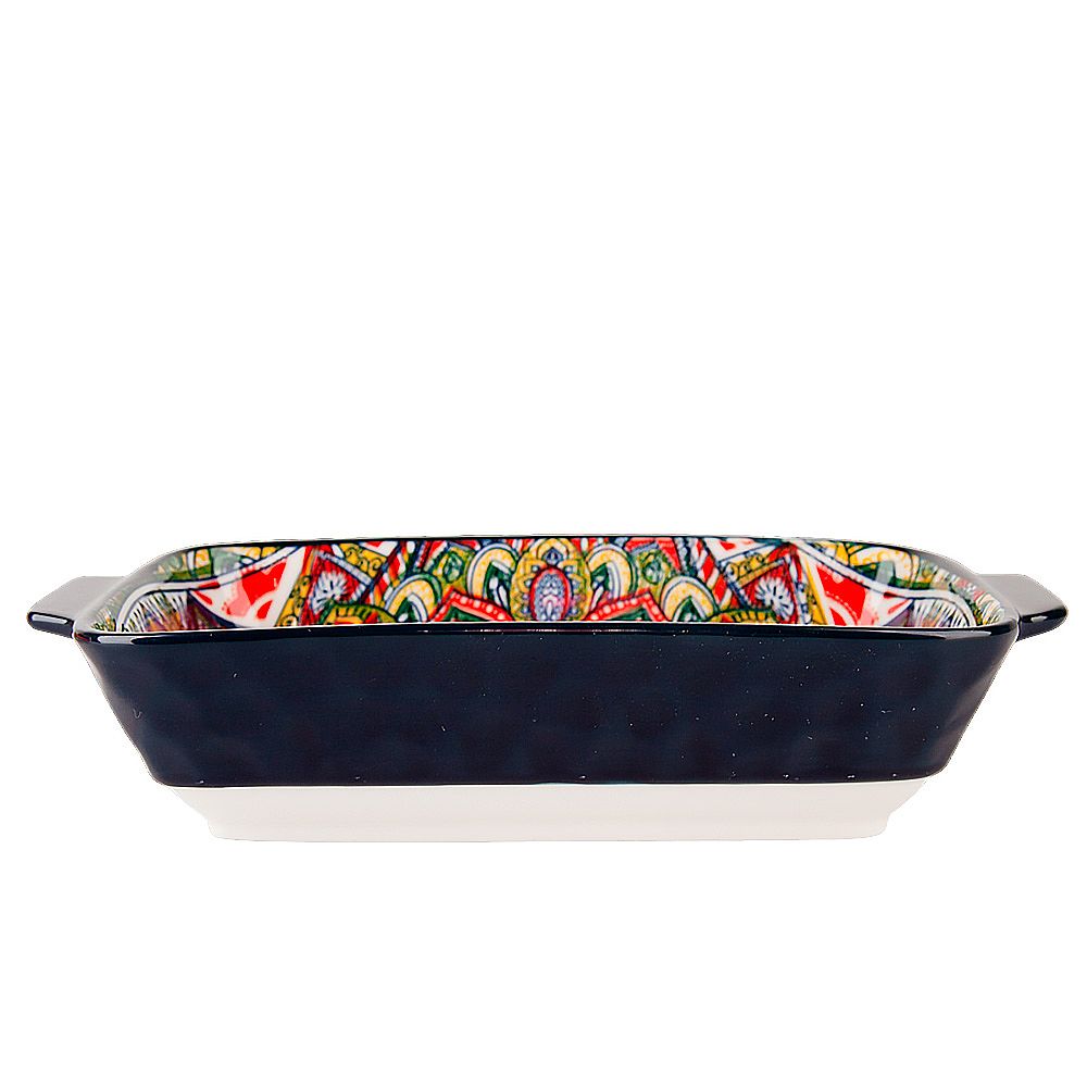 Блюдо для запекания "Arabesque" (синий) 22,5*12,5см v=600мл. (фарфор) (min9) (транспортная упаковка)