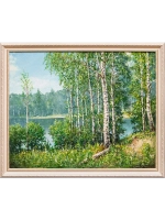Картина маслом «Березы" Воробьев