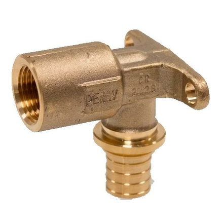 Угольник настенный ВР 20-Rp1/2" DZR латунь Рехау длинный