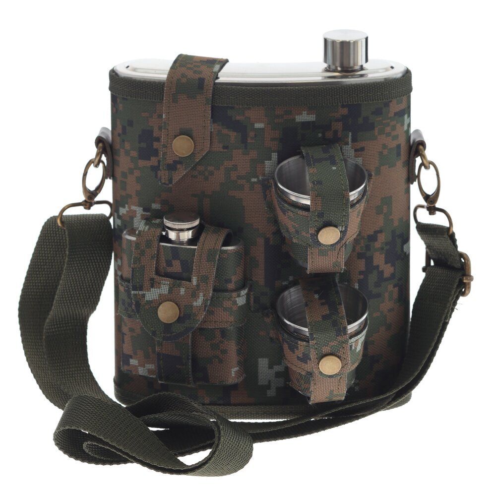 GAEM Набор из 4-х предм.: фляжка 1350 мл, 2 стопки 70 мл, фляжка 100 мл, L19 W10,5 H23,5 см