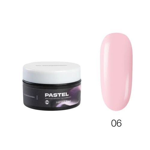 TNL Гель для наращивания Pastel жесткий, HEMA-Free №06, 18 мл