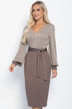 Платье Безупречный силуэт (бежевое) П11265 LT Collection