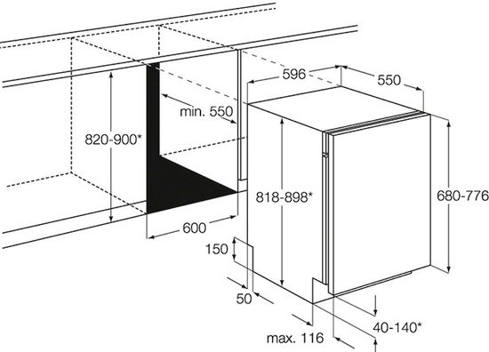 Встраиваемая посудомоечная машина AEG F 88060 VI