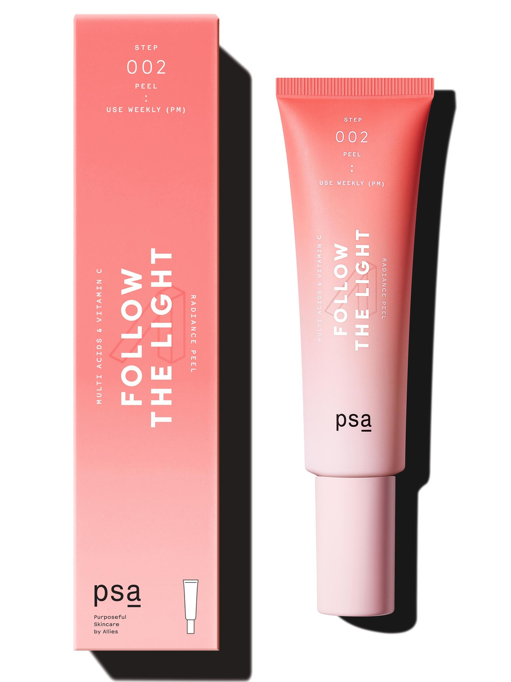 PSA FOLLOW THE LIGHT Multi Acid & Vitamin C Radiance Peel мультикислотный пилинг для сияния с витамином С 50 ml