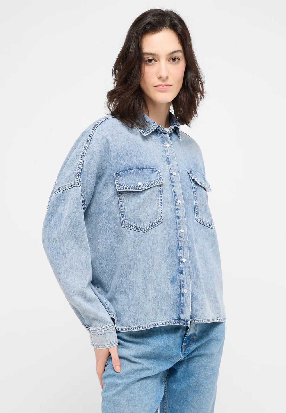 Рубашка джинсовая женская MUSTANG Ruby Pockets