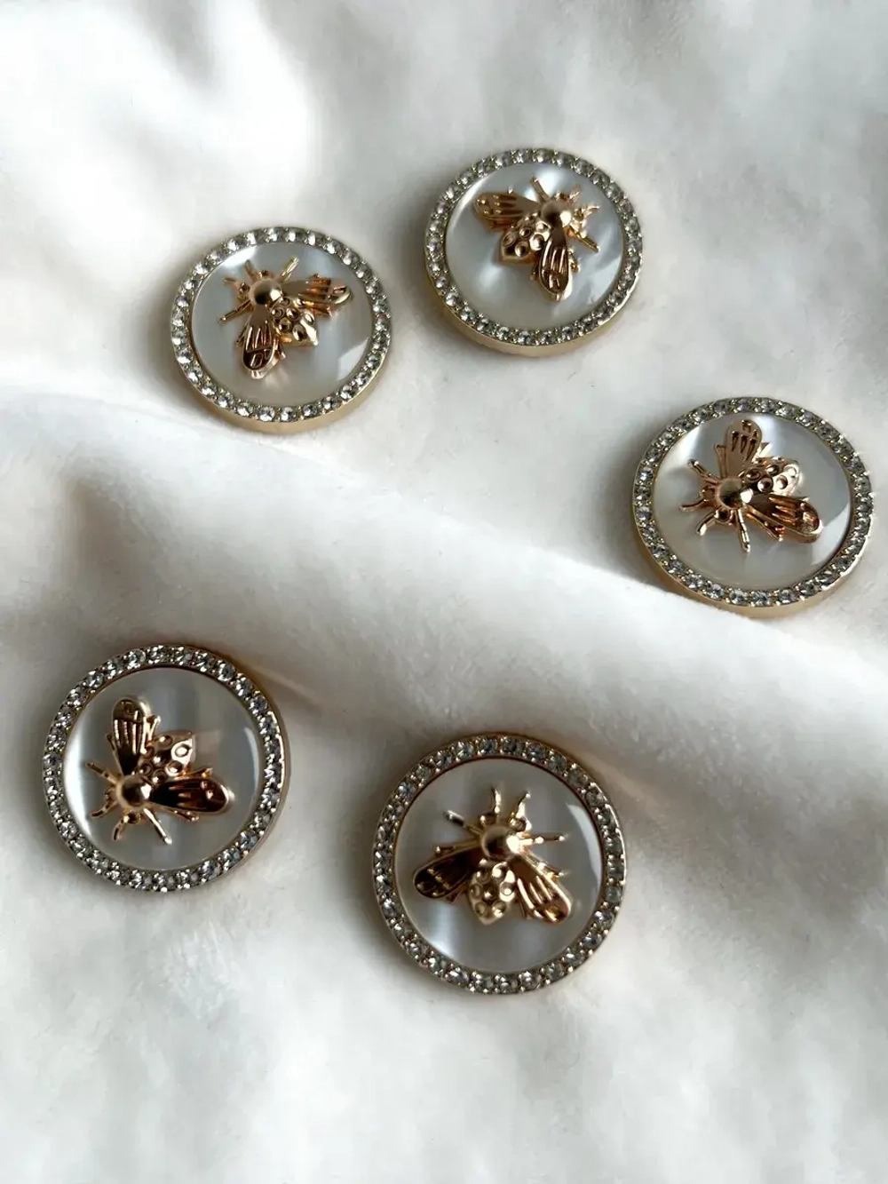 Декоративные металлические пуговицы Жуки-Пчела