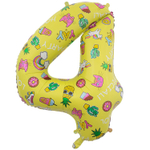 Шар фольгированный Цифра 4 81 см (Желтый)