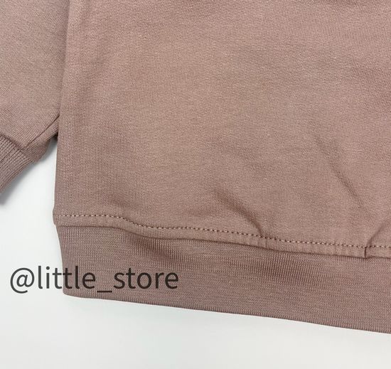 Свитшот "Облака" из футера с начесом, Кофейный