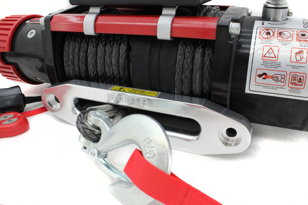 Лебедка автомобильная 12В 12000 lbs (5448 кг) 265:1 HUNTER (синтетический трос)