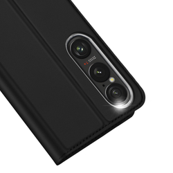 Чехол книжка из PU кожи черного цвета от Dux Ducis для смартфона Sony Xperia 1 VII (1-7), серия Skin Pro Series Case
