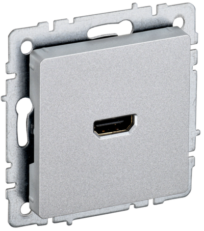 BRITE Розетка HDMI РHDMI-0-БрА алюминий IEK