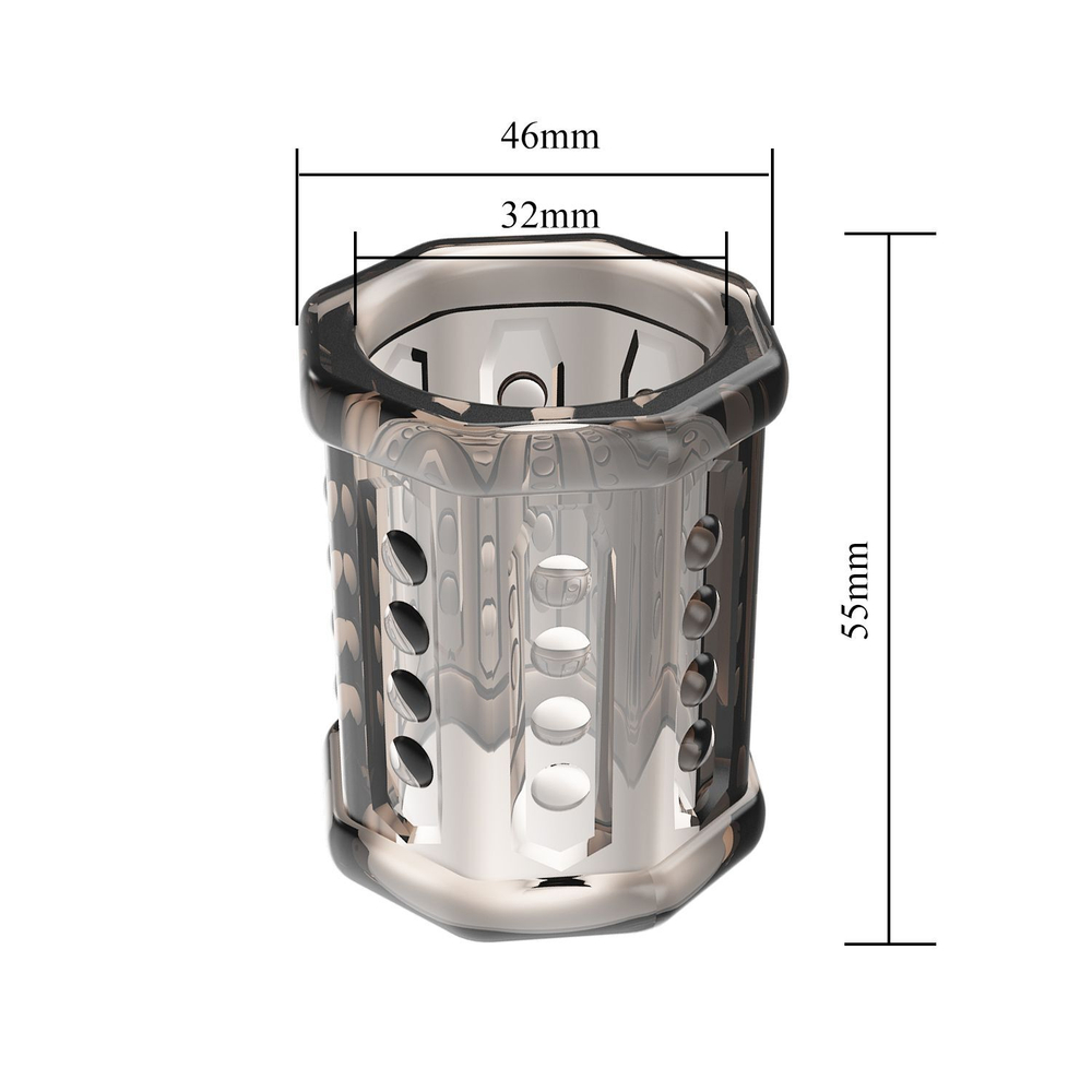 Дымчатая насадка на фаллос Ronael (Цвет: дымчатый)