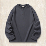 Толстовка с воротником в американском стиле ретро, мужская весенне-осенняя новая модная мужская футболка с длинными рукавами, свободный повседневный топ