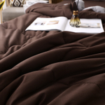 Комплект постельного белья Однотонный Сатин с Одеялом FB017