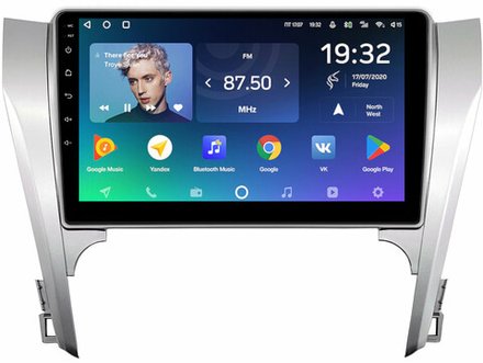 Магнитола Toyota Camry 50 2011-2014 (рамка серебро 10) - Teyes SPRO+ Android 10, ТОП процессор, 4-32, SIM-слот