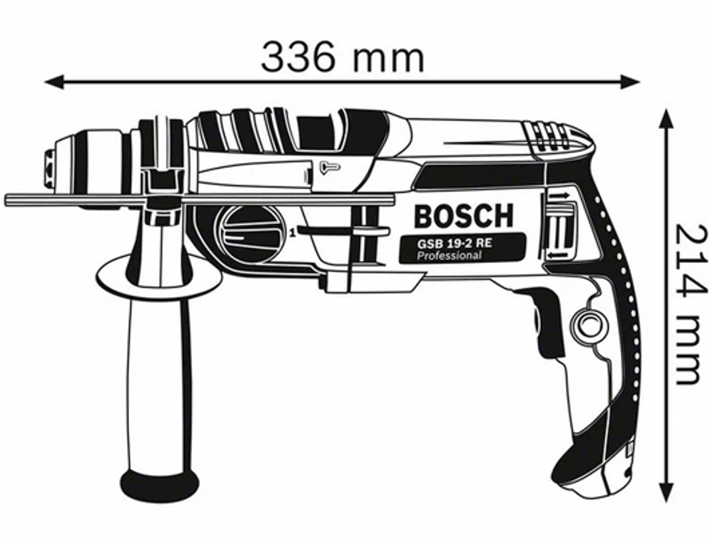Ударная дрель BOSCH GSB 19-2 RE Professional 060117B600