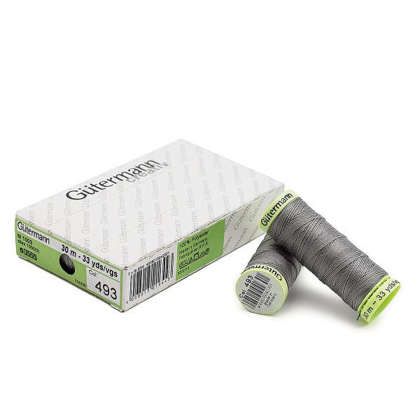 Нитки отделочные Gutermann Top Stitch 30 (30 метров), 5 кат. | 493 пепельно-серый