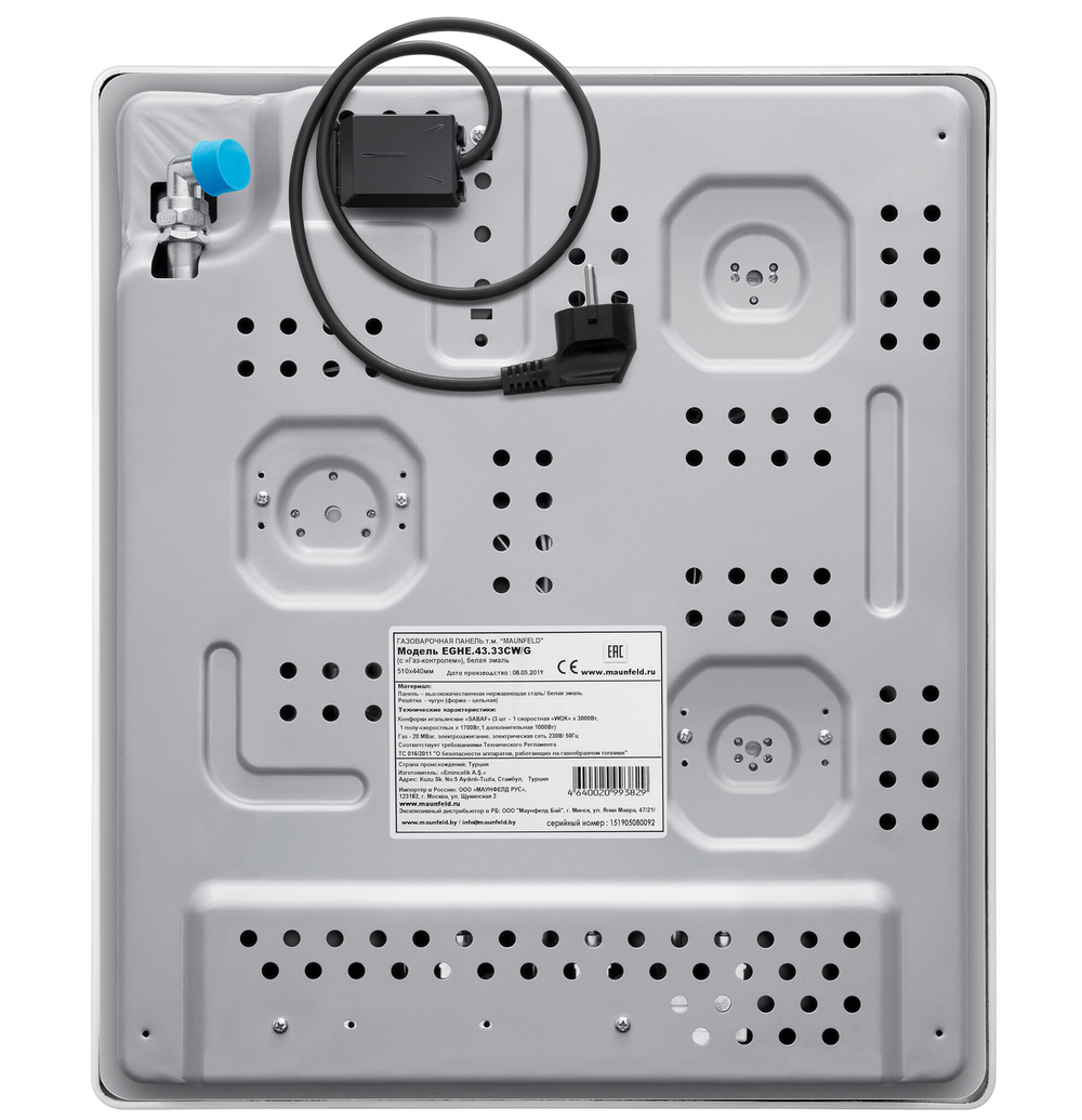 Газовая варочная панель MAUNFELD EGHE.43.33CW\G фото 3