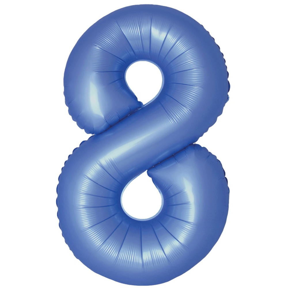 Шар фольгированный Цифра 8 101 см (Синий)