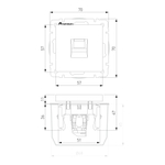 Розетка Ethernet RJ-45 (шампань рифленый) W1181010