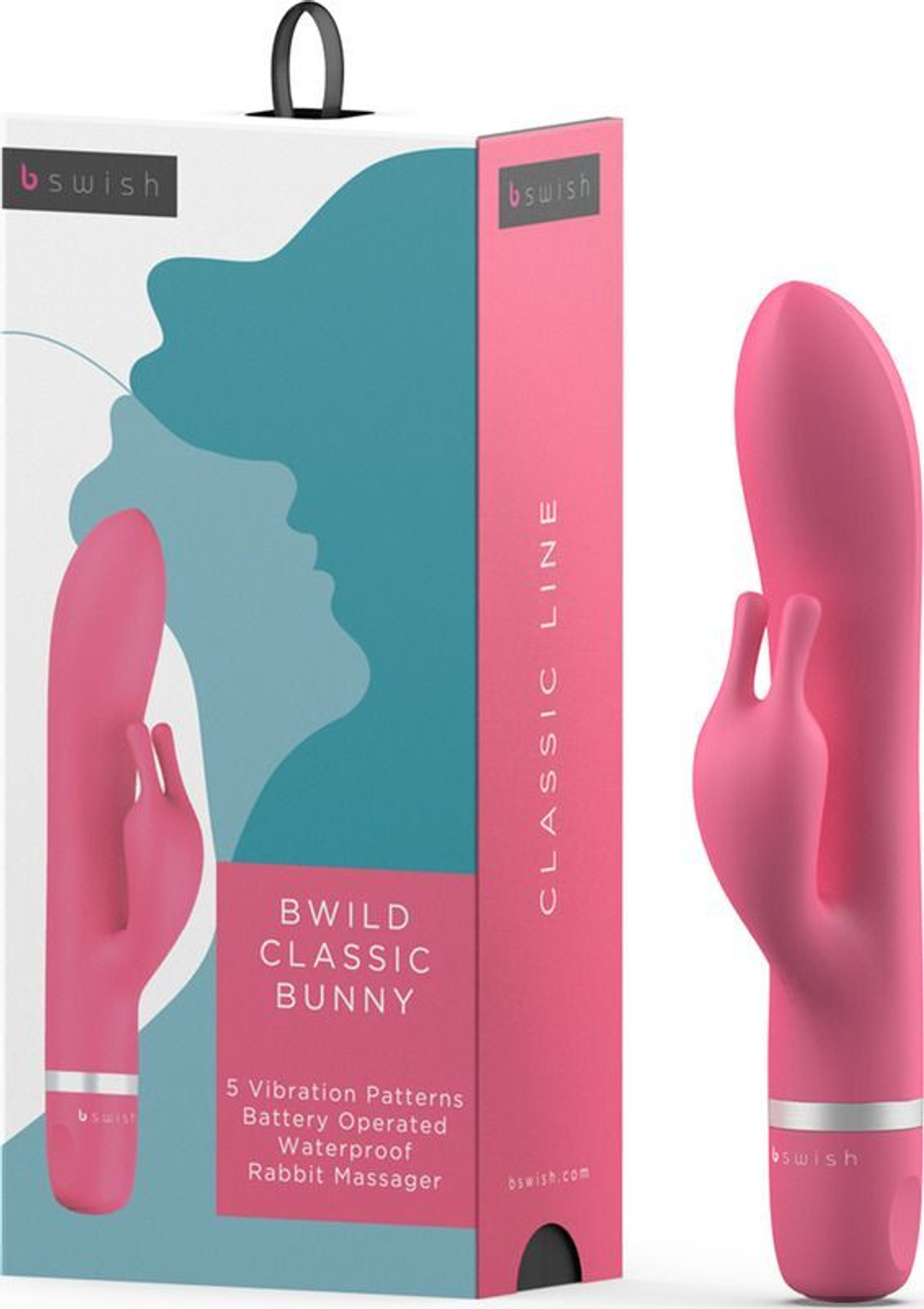 Розовый вибратор-кролик Bwild Classic Bunny - 19,3 см. (Цвет: розовый)
