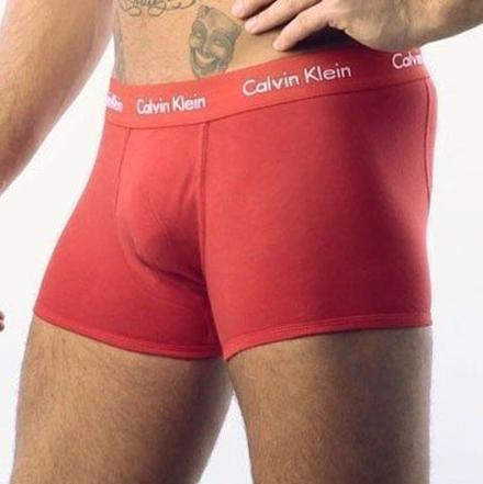Мужские трусы боксеры красные Calvin Klein 365  Red Boxer