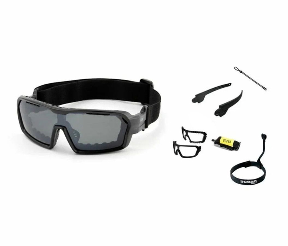 Спортивные очки с диоптриями OCEAN Chameleon Matt Black / Grey Polarized lenses