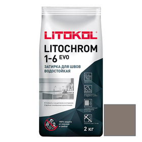 Затирка цементная Litokol Litochrom 1-6 Evo LE.130 серая 2 кг