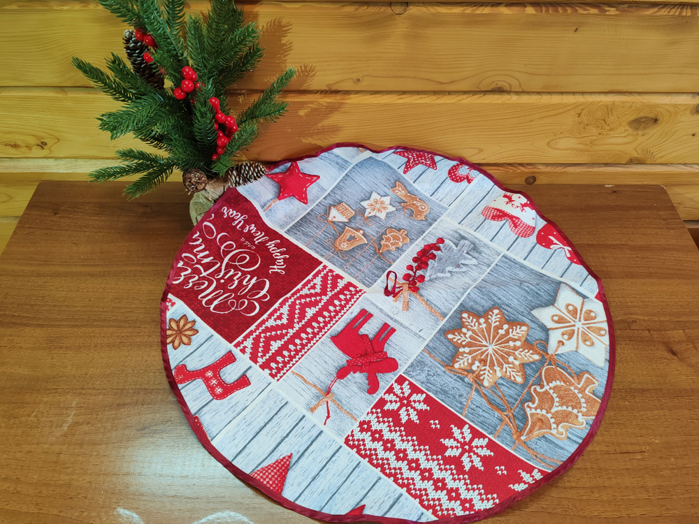 Полотенце кухонное, круглое, 2 шт, вафельное полотно