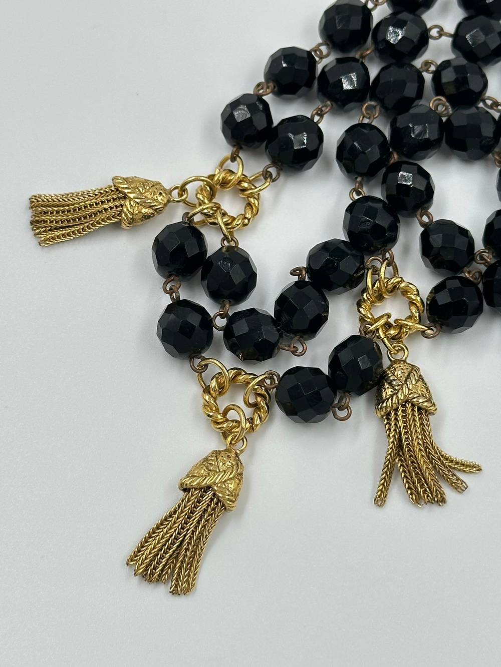 Колье из чёрных бусин Sonia Rykiel