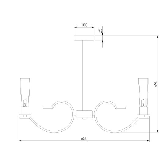 60141/6 / потолочный светильник / хром