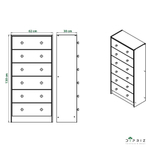 Высокий деревянный комод Раст с ящиками, из массива дерева