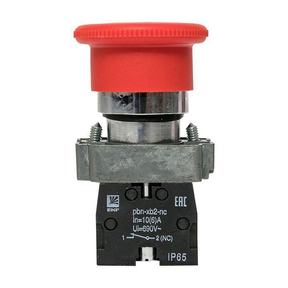 Кнопка "Грибок" BS542 NC IP65 поворотн. красн. PROxima EKF xb2-bs542-65