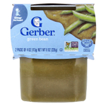 Gerber, 2nd Foods®, детское питание, зеленая фасоль, 2 упаковки по 113 г (4 унции)
