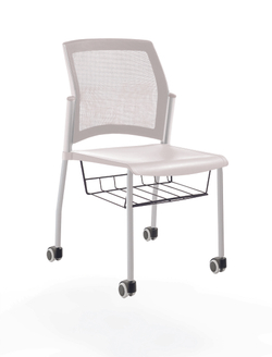 Rewind стул на 4 ногах и колесах со спинкой-сеткой