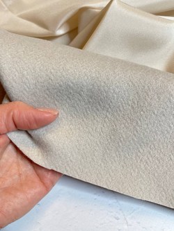 Пальтовая однотонная шерсть с кашемиром (Brunello Cucinelli, 75%шерсть/20%кашемир/5%па, Бежевая роса, 155, 343 гр/м2)
