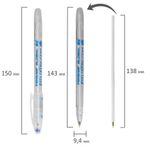 Ручка шариковая масляная PENSAN "Global-21", СИНЯЯ, корпус прозрачный, узел 0,5 мм, линия письма 0,3 мм, 2221