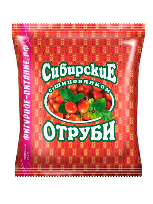 Отруби Сибирские ПШЕНИЧНЫЕ (с шиповником), 200 г