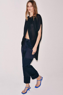 ZARA БРЮКИ С КОМБИНИРОВАННЫМИ КАРМАНАМИ — ZW COLLECTION, СИНИЙ