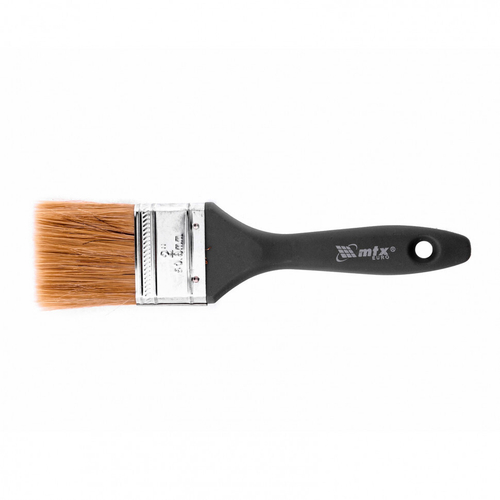 Кисть плоская "Евро" 2", натуральная щетина, пластмассовая ручка MTX