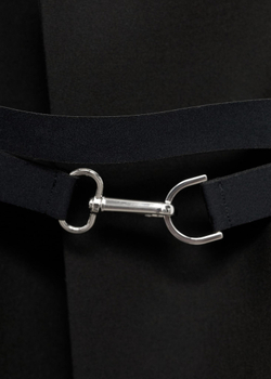 MANGO Двойное тканевое пальто с поясом, черный