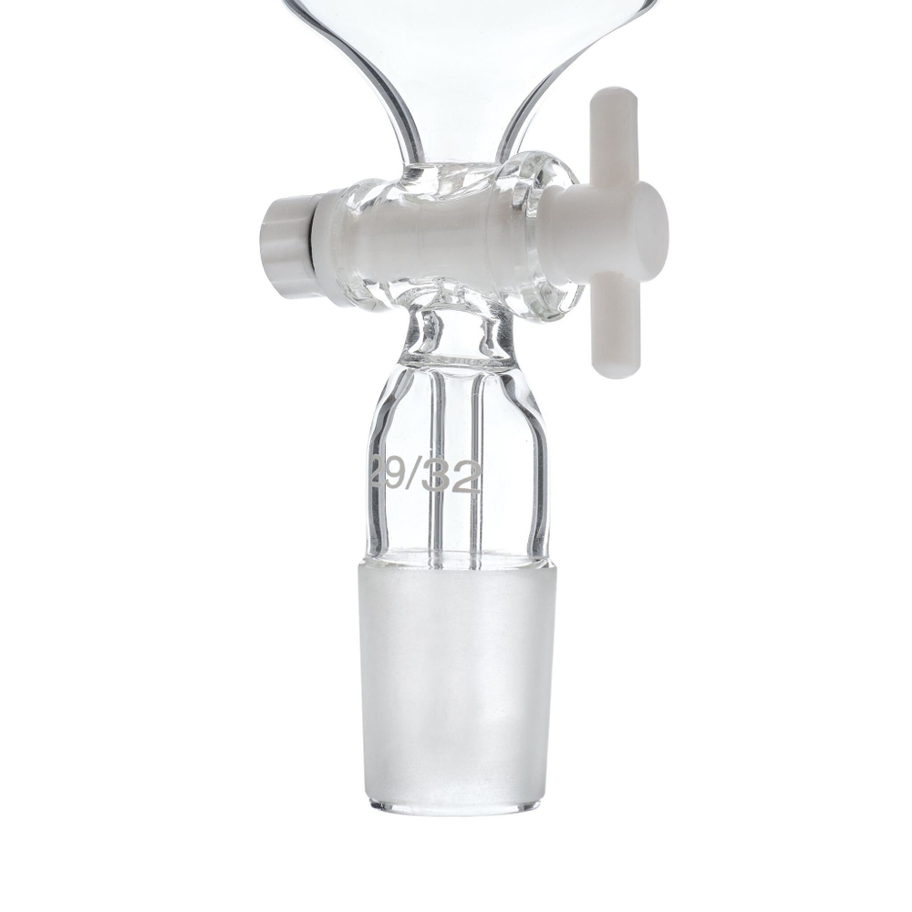 Воронка капельная цилиндрическая, 500 мл, шлиф 29/32-29/32, с PTFE краном